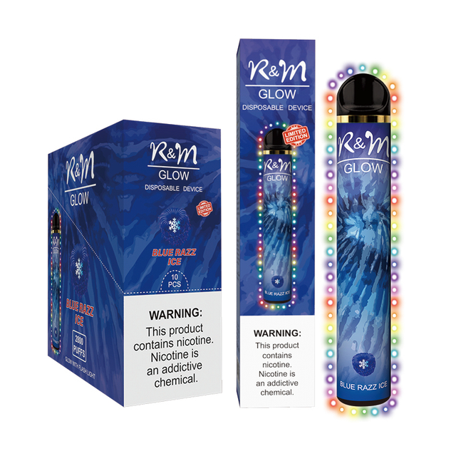 R&M Glow 2800 Puffs 6% Slat Vape Nicotine 
