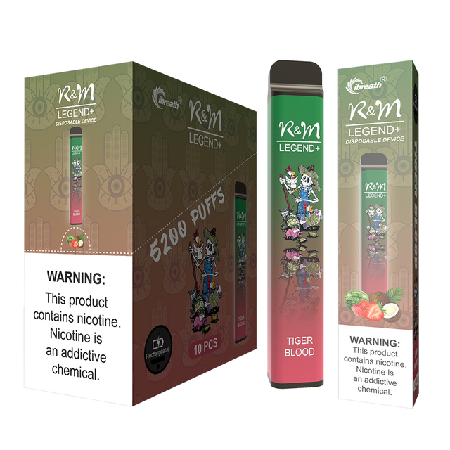 Légende R&M + 5200 Puffs Tiger Blood Hyppe Vape Pen