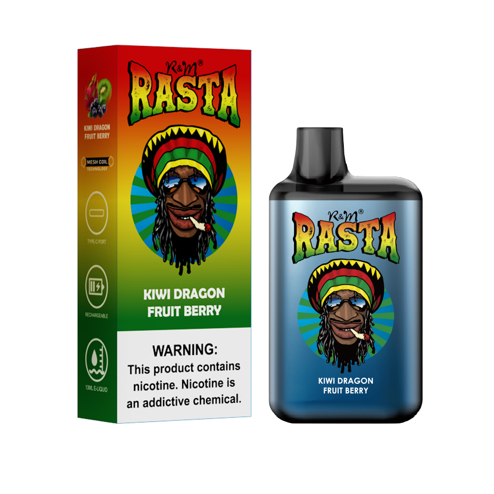 Factory d'origine en gros Jui de vape Mesh bobine de type C rechargeable 5500 Puffs R&M Rasta Electronic Cigarette Disposable Device