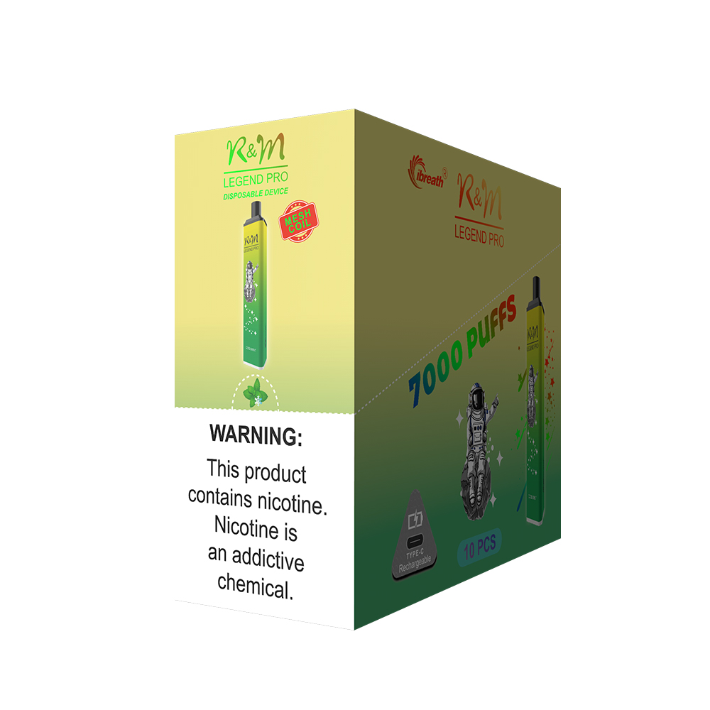 R&M Legend Pro American RVB Light 7000 Puffs Disposable Vape