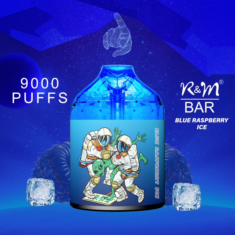 Bar R&M d'origine 9000puffs Diamond Présexé 15ml E Liquid Nicotine Disposable Vape UK Dubai Esco Elf Version Ecigarette