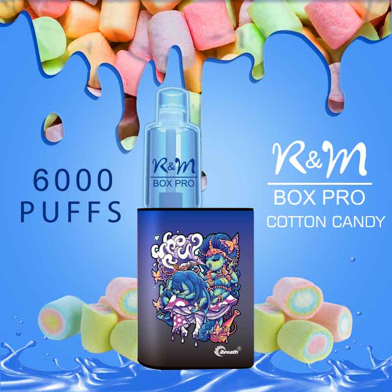 R&M Box Pro Original UK 6000 Puffs RVB Light Disposabe Vape
