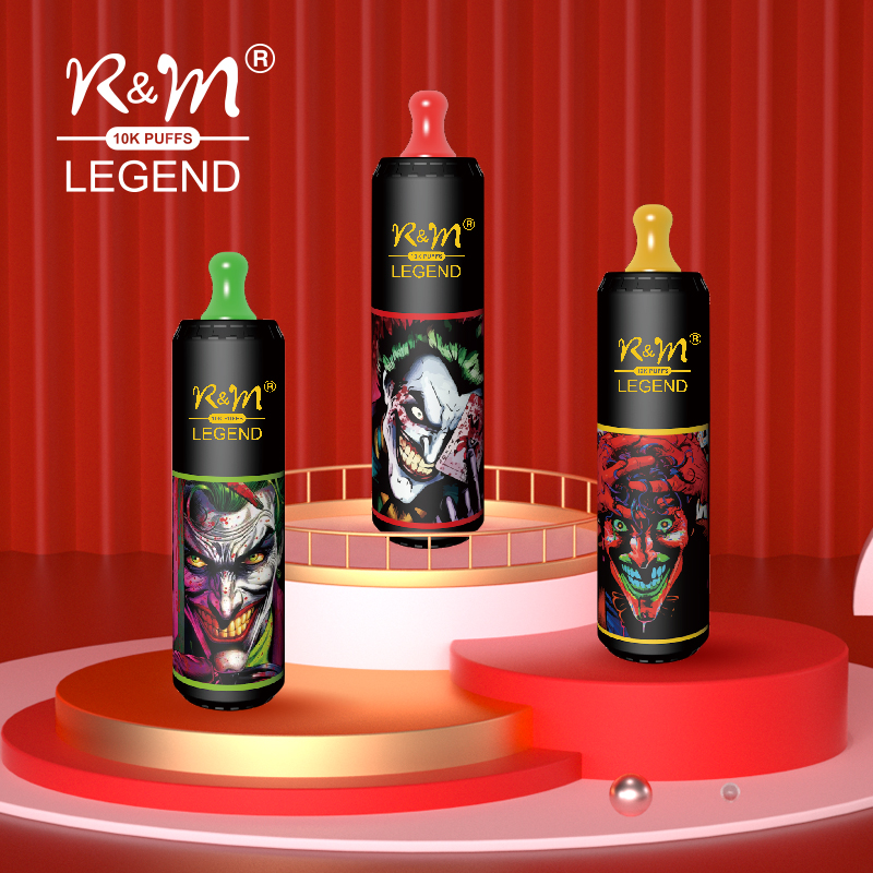 Prêt à expédier la légende R&M d'origine 10000puffs 12 saveurs jetables vape en gros USA Randm Version Elf Mesh Coil Electronic Cigarette