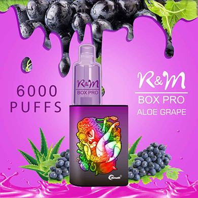R&M Box Pro Original UK 6000 Puffs RVB Light Disposabe Vape