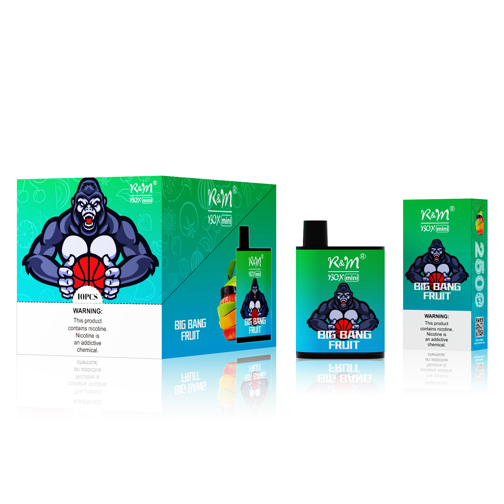R&M Box Mini Blueberry on Ice | 3% Salt Nicotine Dermable Vape 
