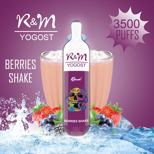 R&M Yogost 3500 Puffs HQD Vape | Berries Shake 